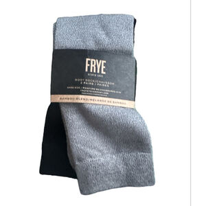 Frye Boot Socks 2 Pairs Grey Black size 5-10 Silky Viscose Bamboo New w tags